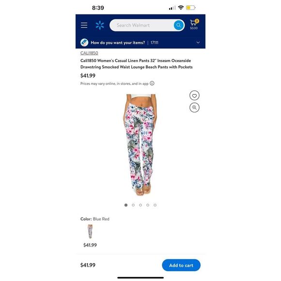 Cali1850 Women's Casual Linen Pants Drawstring Waist Lounge Beach Pants size L - Picture 1 of 7